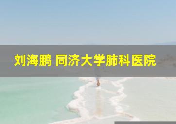 刘海鹏 同济大学肺科医院